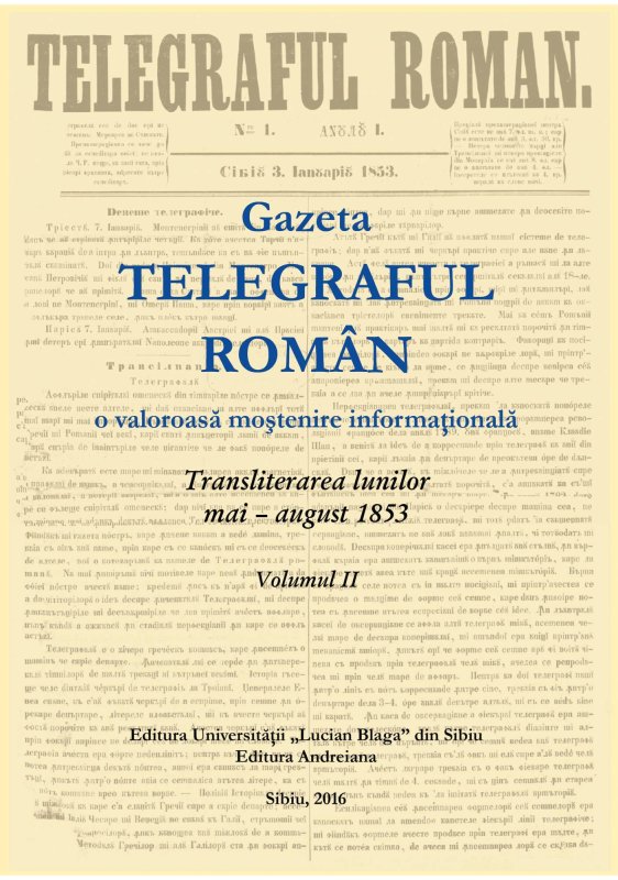 Volume cu ediții transliterate ale Telegrafului Român, apărute la Sibiu     44086