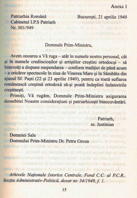Sfintele Paşti în timpul Patriarhului Justinian 41068