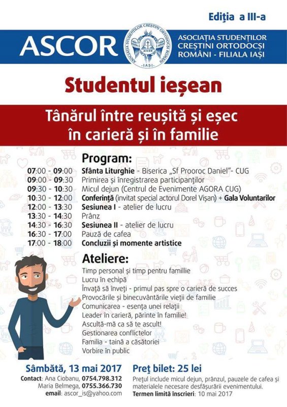 Provocare lansată tinerilor de ASCOR Iaşi: Studentul ieşean 39620