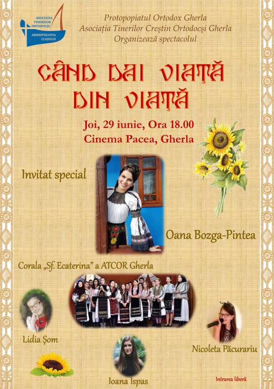 Spectacolul „Când dai viață din viață” la Gherla 37205