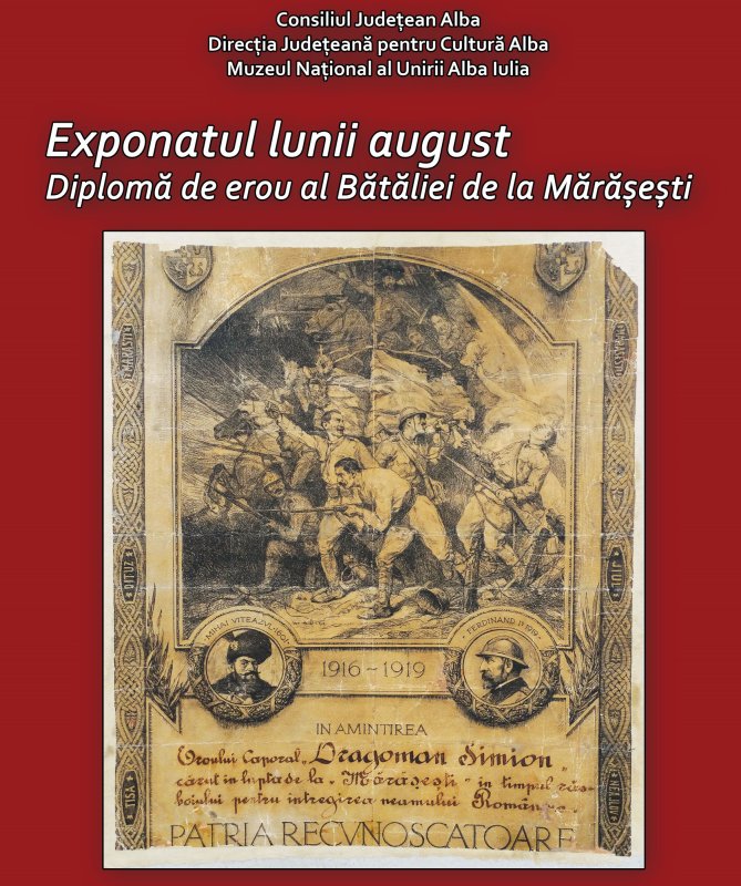 O diplomă de erou de la Mărășești, expusă la Alba Iulia 33930