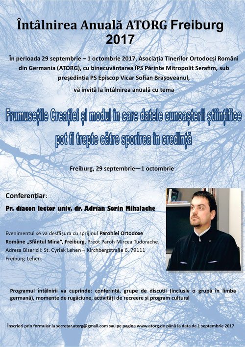 Invitație la întâlnirea ATORG 2017, Freiburg 33275