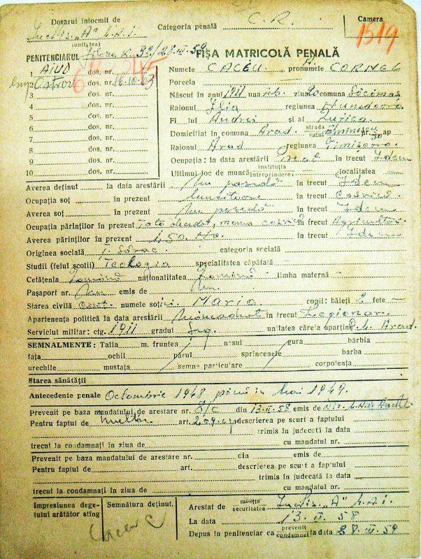 Mărturisirea de credinţă a preotului Cornel Caceu sub persecuţia comunistă 32170