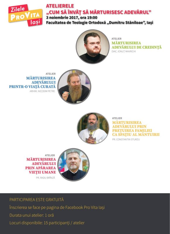 Atelierele de formare „Cum să învăţ să mărturisesc Adevărul“, organizate în cadrul Zilelor Pro Vita Iaşi 2017 29048