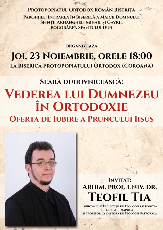 Programul conferinţelor duhovniceşti de la Bistriţa 27834