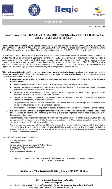  Anunț de presă 26419