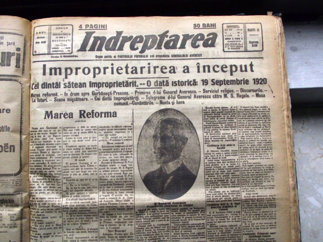 Cel dintâi ţăran împroprietărit în România Mare 24185