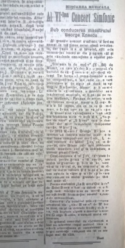 Concertele lui George Enescu în vremea Marelui Război 23561