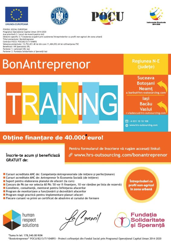 Lansarea proiectului „BonAntreprenor“ la Fundaţia „Solidaritate şi Speranţă“ Iaşi 21438