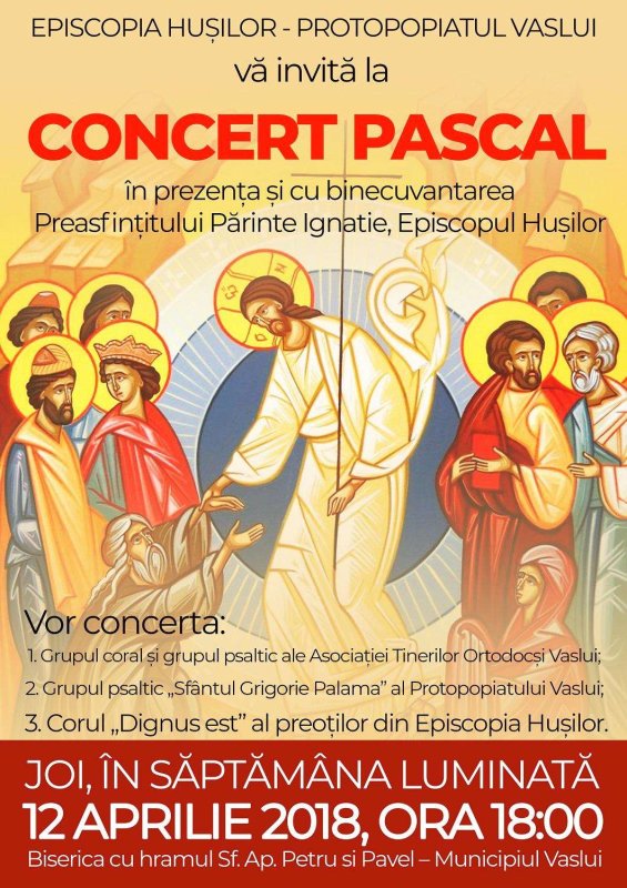 Concert pascal la Biserica „Sfinţii Apostoli Petru şi Pavel“ din Vaslui 20557