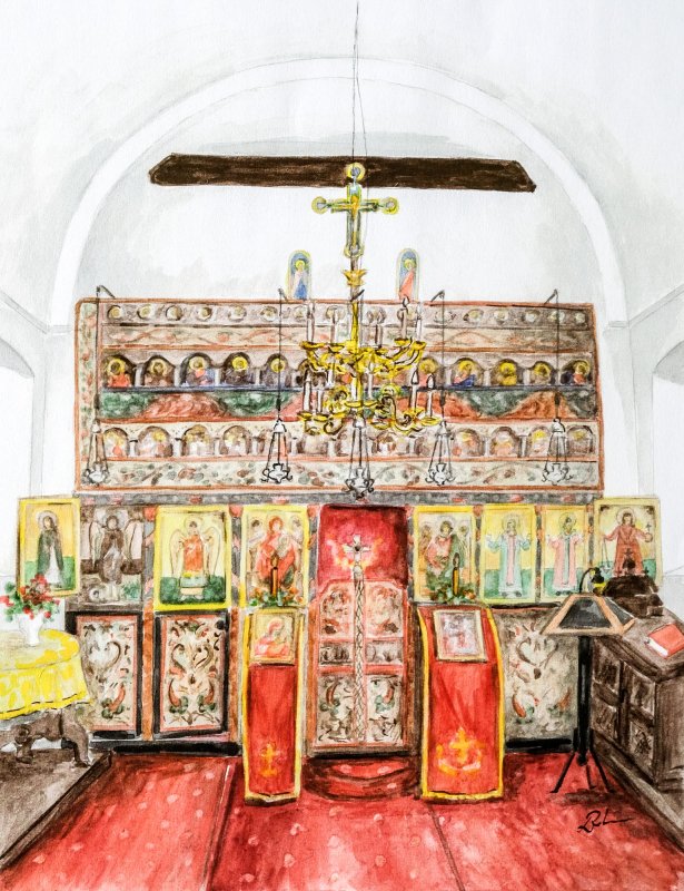 Biserici bucureștene înveşnicite în acuarelă 18156