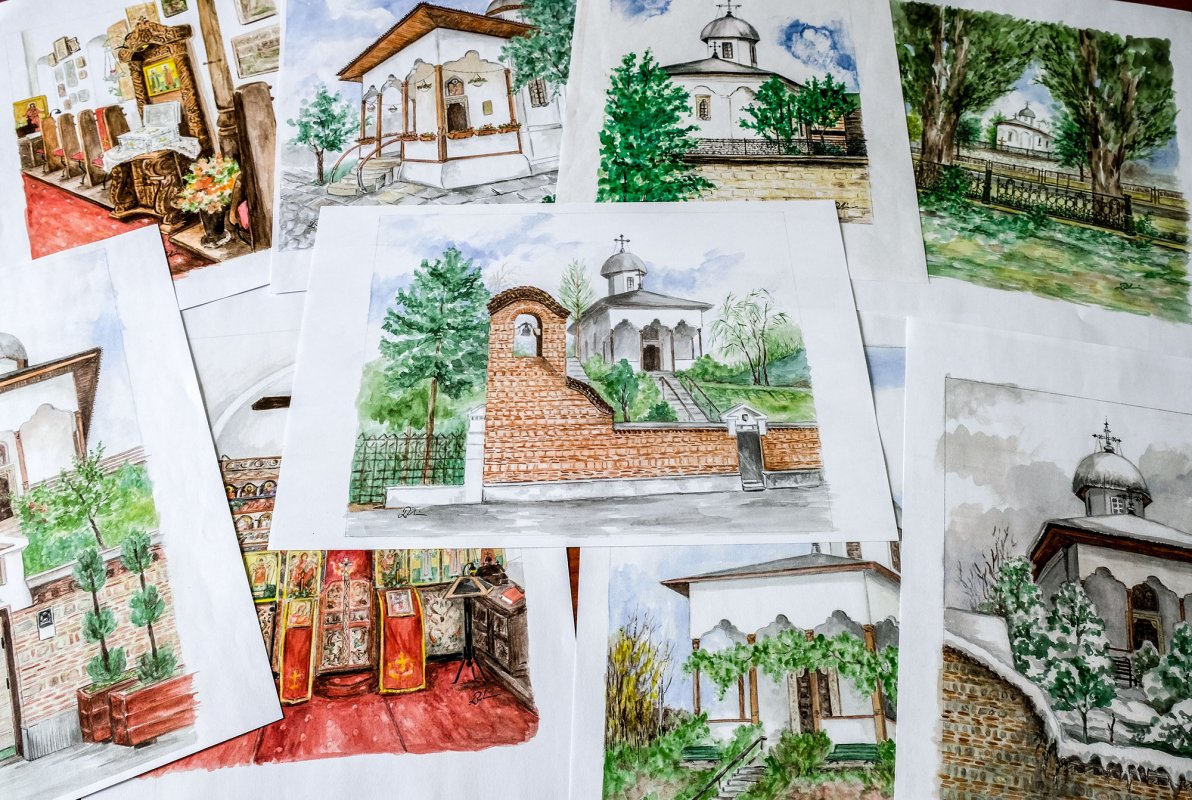 Biserici bucureștene înveşnicite în acuarelă 18158
