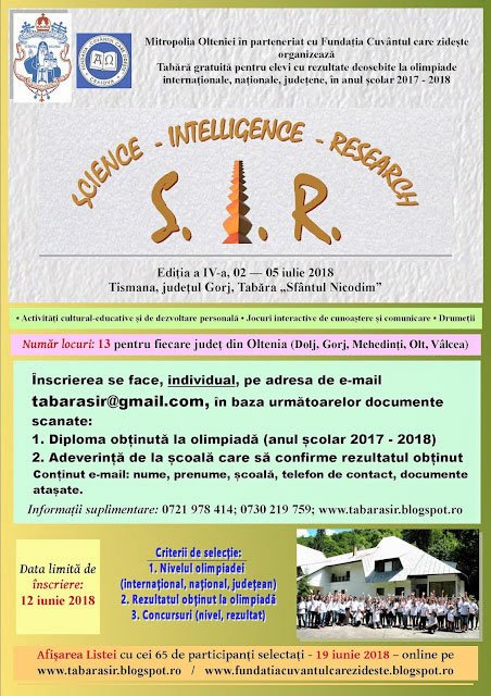 Tabără de excelenţă pentru elevii olimpici din Oltenia 17059