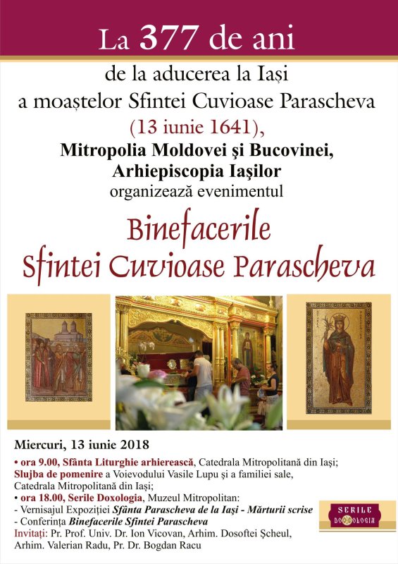 Evenimente dedicate aducerii moaştelor Sfintei Cuvioase Parascheva la Iaşi 16763