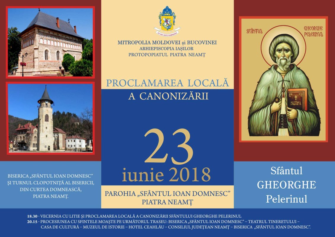 Proclamarea locală a canonizării Sfântului Gheorghe Pelerinul, la Piatra Neamţ 16548