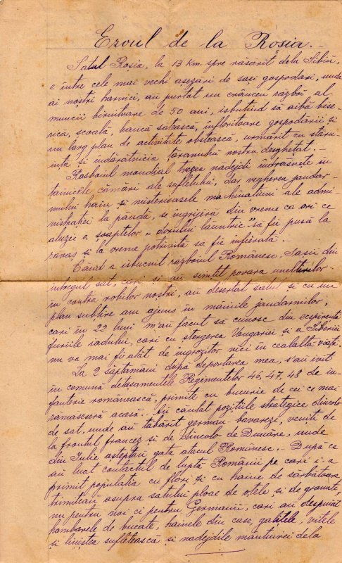 Eroul de la Roşia iese la lumină - mărturisire despre jertfa sa 15107