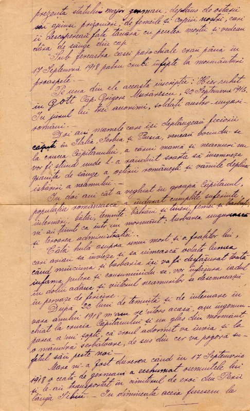 Eroul de la Roşia iese la lumină - mărturisire despre jertfa sa 15109