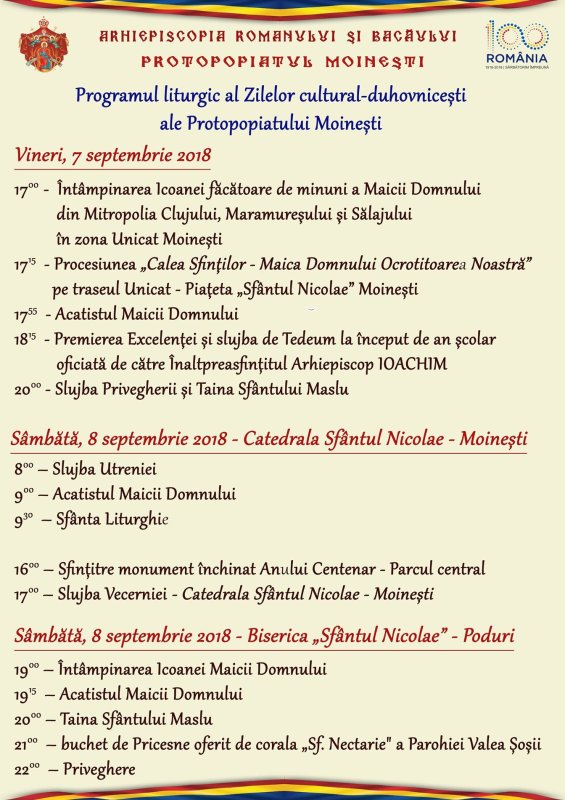Astăzi debutează „Zilele cultural-duhovniceşti ale Protopopiatului Moineşti” 11192