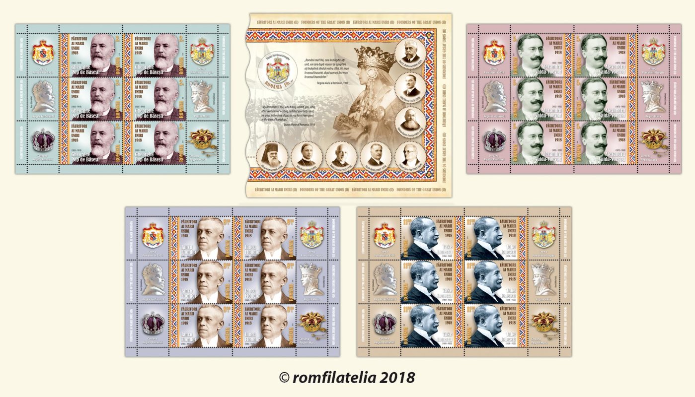 Emisiune filatelică despre făuritorii Marii Uniri 10386