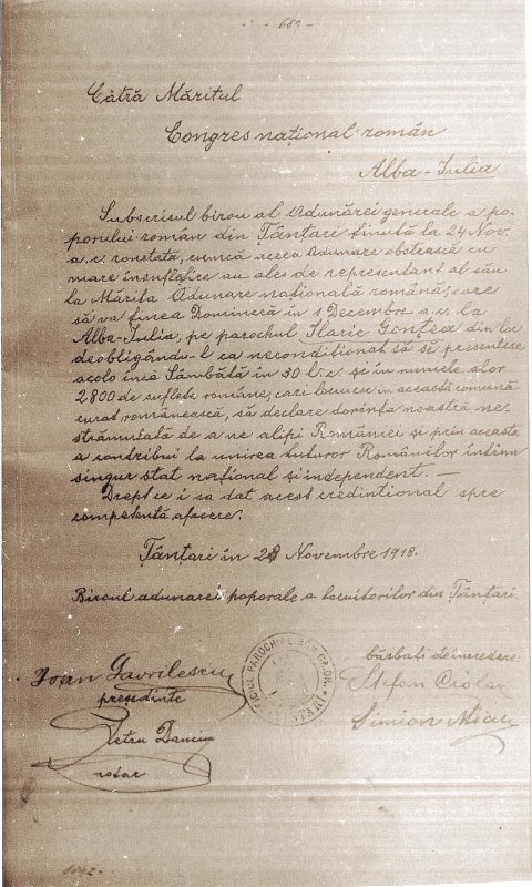 Contribuția comunei Țânțari la Marea Unire 8093