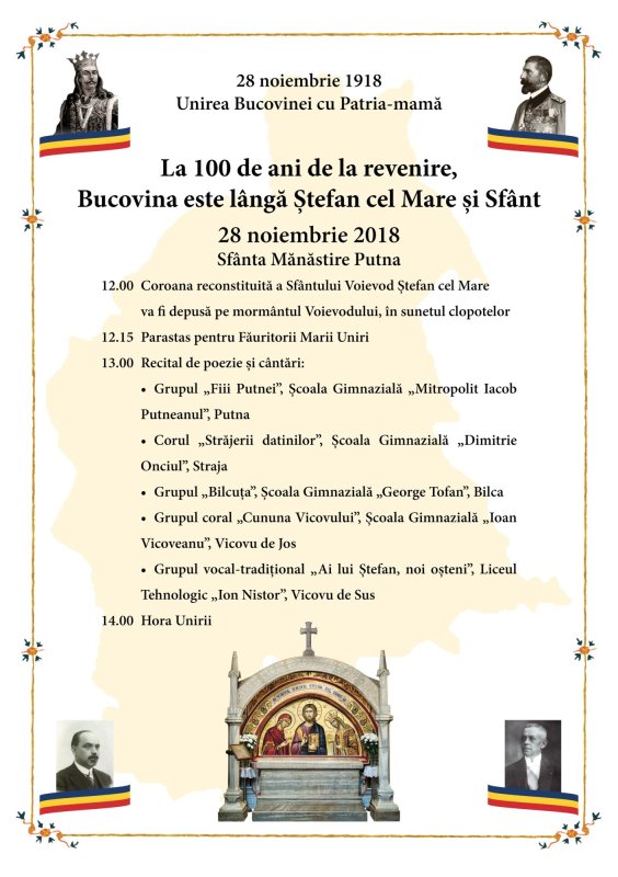 Momente de comemorare a Unirii Bucovinei cu Regatul României, în Mitropolia Moldovei şi Bucovinei 5295
