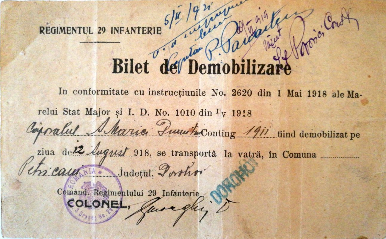 Războaiele lui moș Dumitru Amarie 4850