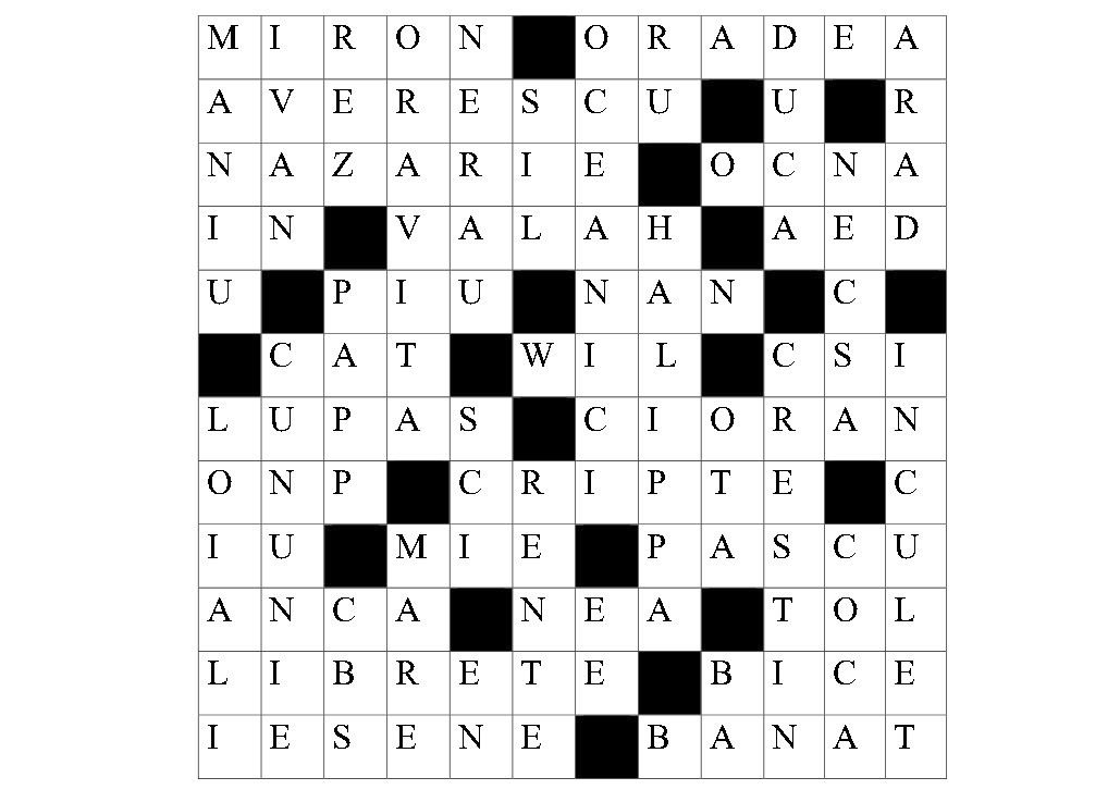 Rezolvarea Careului Centenarul Marii Uniri 1780