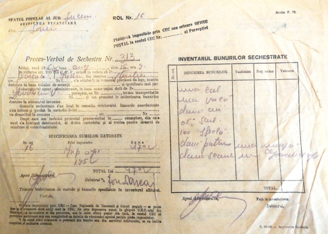 Rănile colectivizării 1235