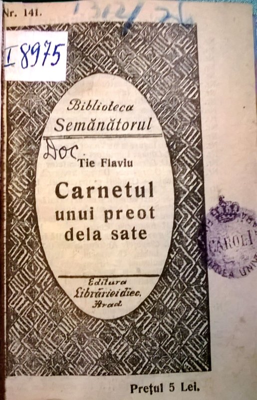 Carnetul unui preot de la sat, Melentie Șora 114587