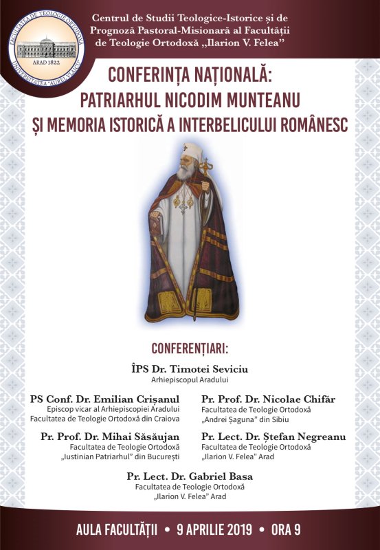 Conferință dedicată Patriarhului Nicodim Munteanu la Arad 113180
