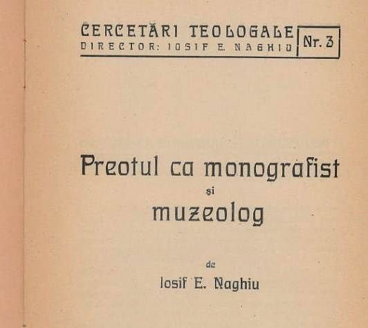 „Preotul ca monografist și muzeolog” 112462