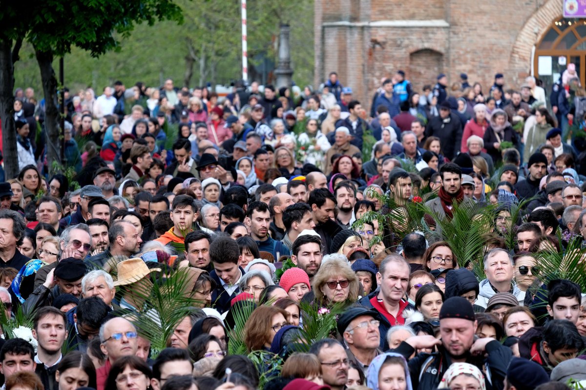 Procesiune cu ramuri de finic și salcie în Capitală 112075