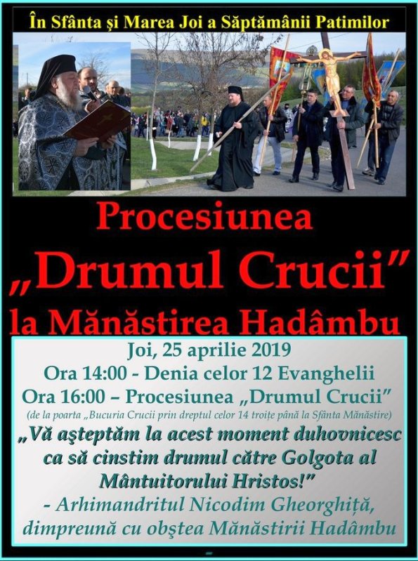 Pelerinii, aşteptaţi astăzi pe „Drumul Cruciiˮ de la Mănăstirea Hadâmbu  111776