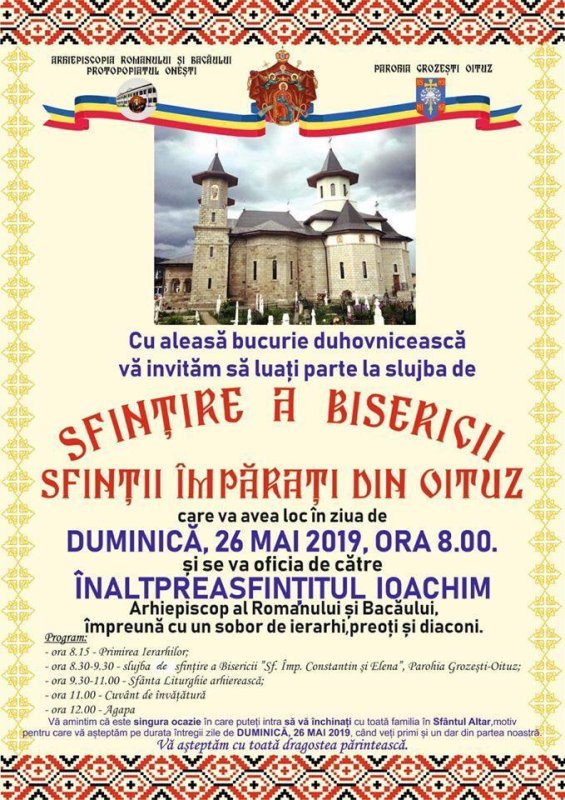Biserica „Sfinţii Împăraţi” din Oituz va fi sfinţită în Duminica Samarinencei 116818