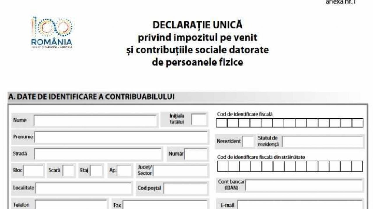 Declaraţia unică, până la sfârşitul lunii 120805