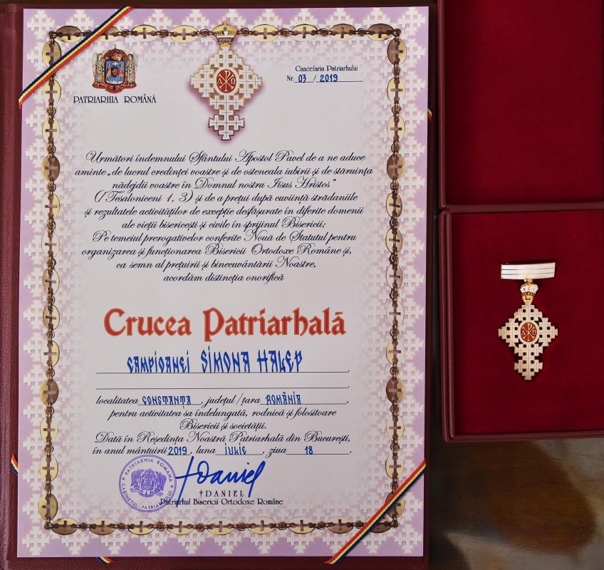 Simona Halep a primit „Crucea Patriarhală” 121346