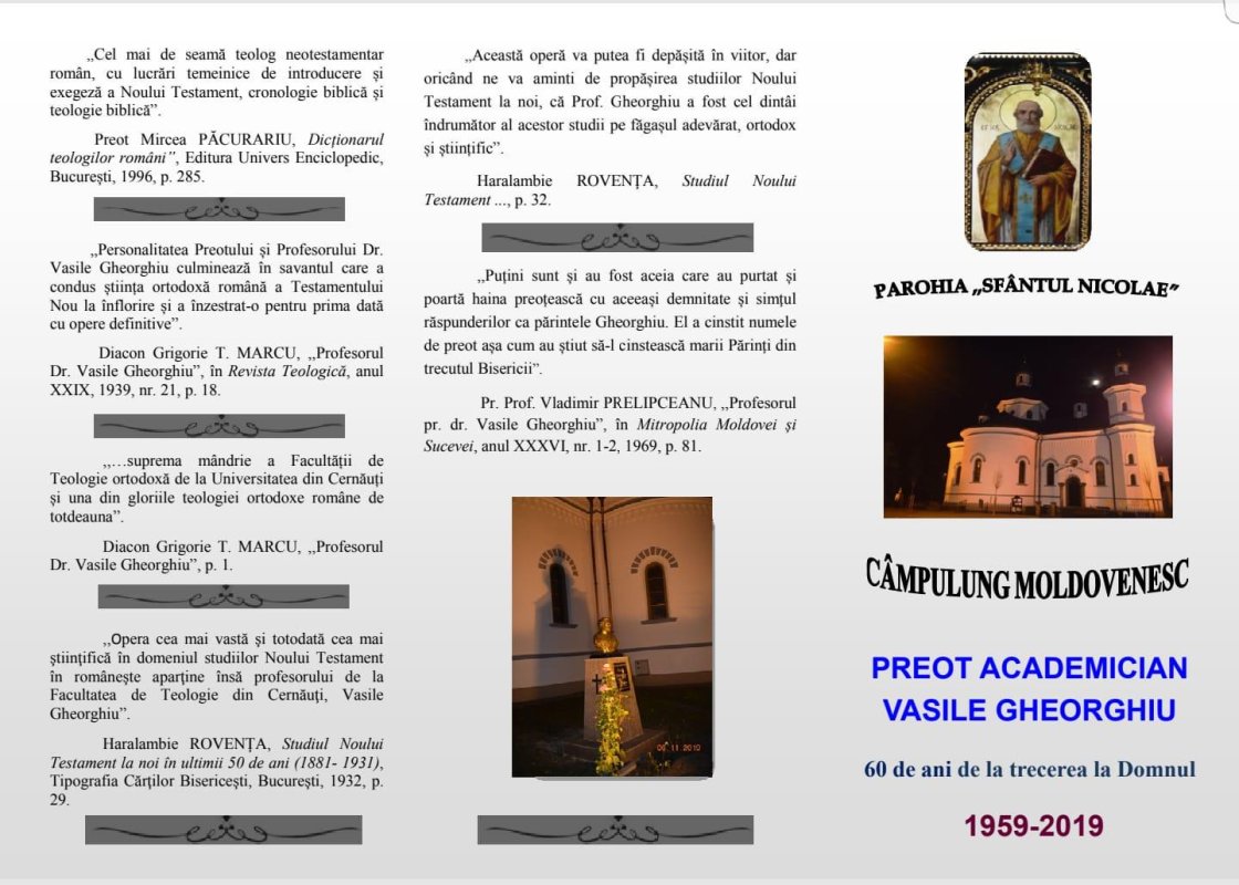 Omagierea părintelui profesor dr. Vasile Gheorghiu, în localitatea natală 133961