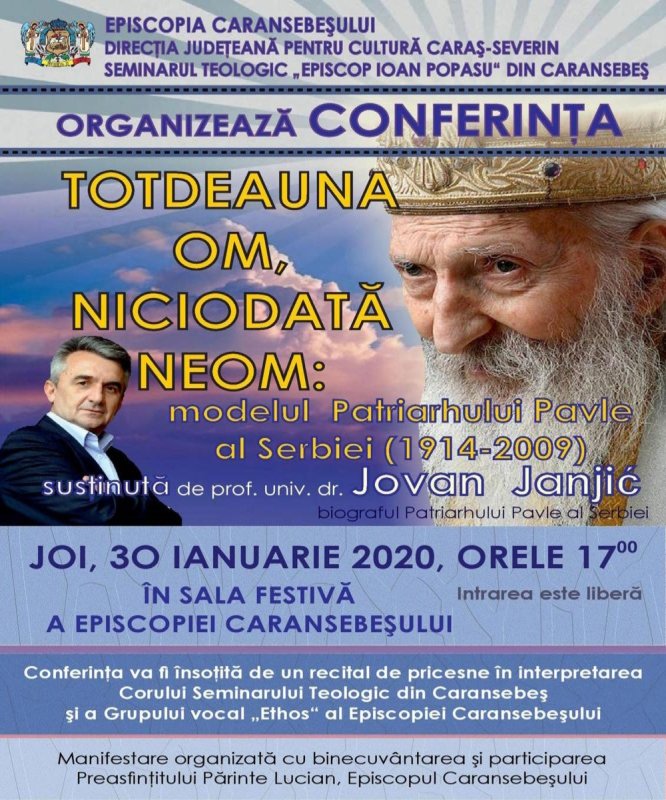 Biograful Patriarhului Pavle al Serbiei conferențiază la Caransebeș și Reșița 137792
