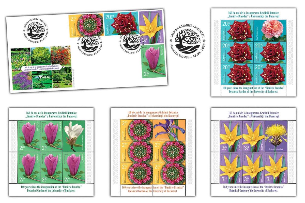 Timbre dedicate Grădinii Botanice din Bucureşti 140209