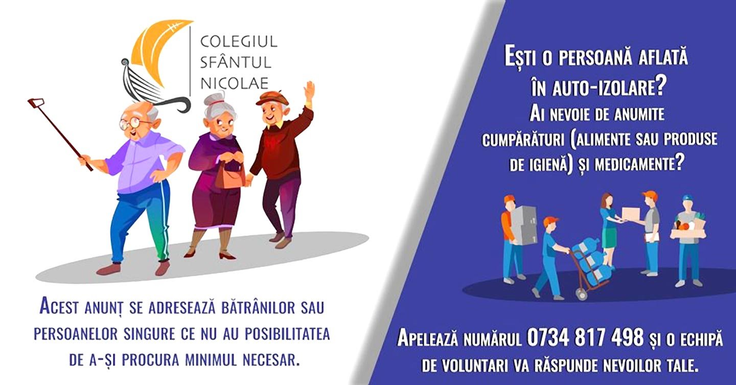 Voluntarii Colegiului „Sfântul Nicolae”, solidari față de ieșenii aflați în autoizolare 141002
