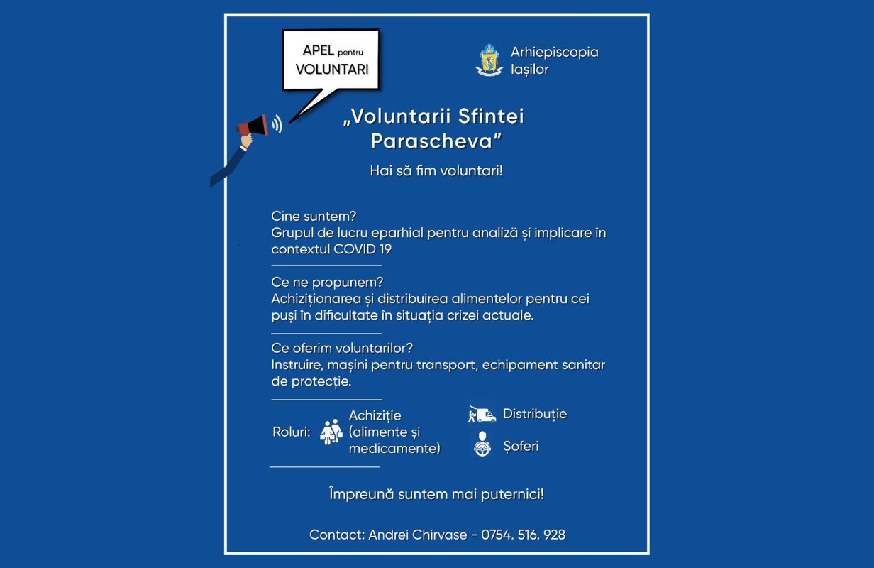 Se caută voluntari în Arhiepiscopia Iașilor 141693