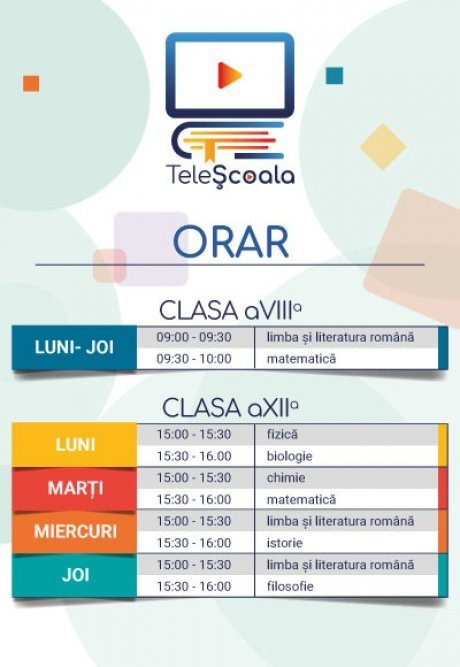 „Teleşcoala“ intră joi în minivacanță 142740