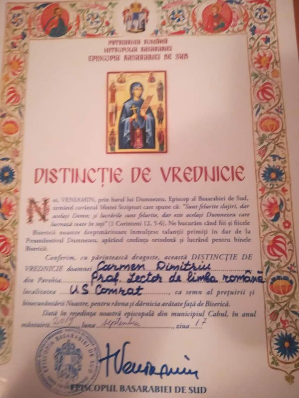 Ambasador al culturii și limbii române la Comrat 147805