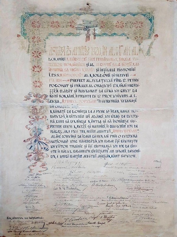 O sută de ani de la înfiinţarea Ateneului din Iaşi 150319