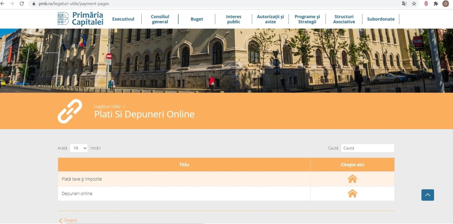 Plăţi on-line pe site-ul Primăriei Capitalei 150738