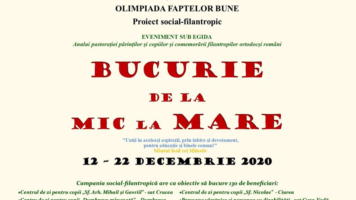 „Olimpiada faptelor bune” 160109