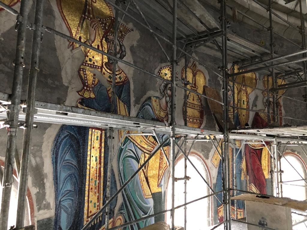 Şantierul Catedralei Naţionale în mijlocul iernii  162252