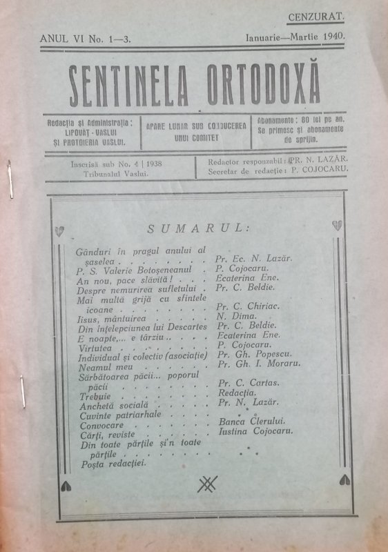 „Sentinela ortodoxă” sau  Starea de trezie a satului românesc 164991