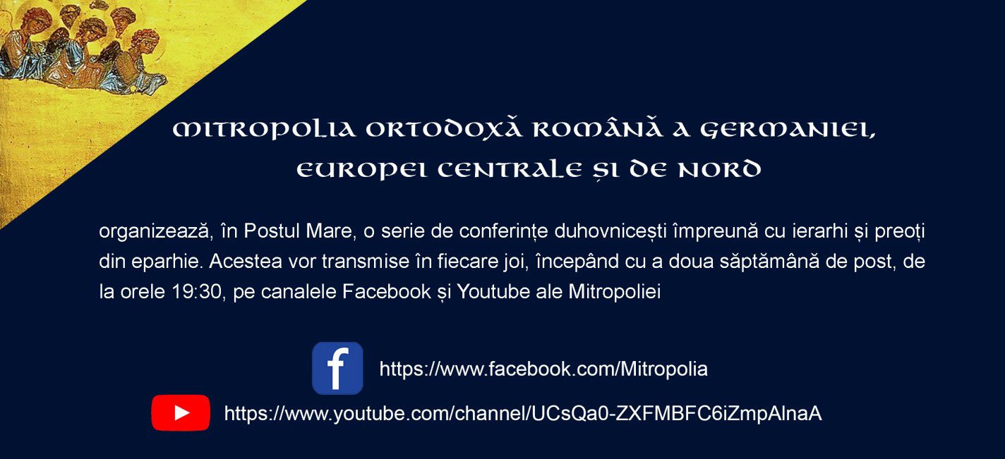 Conferințe duhovnicești în Postul Mare pentru românii din diasporă 166740