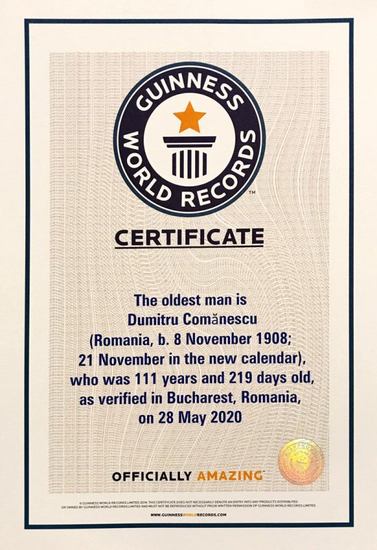 Un an de veșnicie pentru cel mai vârstnic bărbat al planetei din 2020 175436